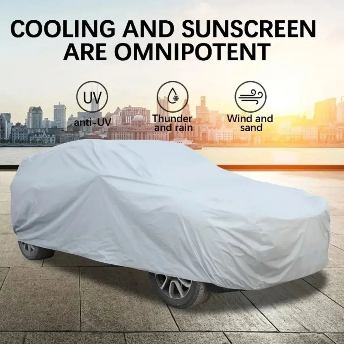 Car Covers Sun Outdoor Sunscreen Heat Sun UV Protection Dustproof Anti-UV Scratch-Resistant Universal Car Styling Car Covers