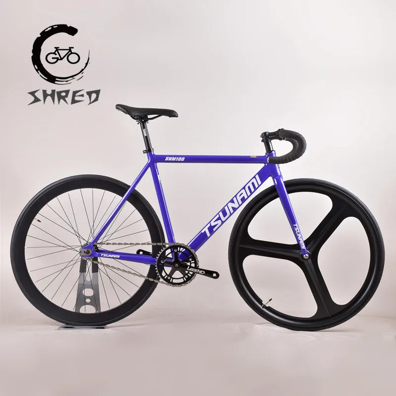 Tsunami SNM100 Fixie Fixed Gear Bike Track Single Speed Racing Bicycles 700C Aluminum Frame Cycling Parts Customizable No Brake