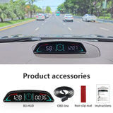 New Car HUD B3 OBD Head Up Display Multifunctional Display of Time Speed Driving Distance Driving Time Fuel Consumption Voltage