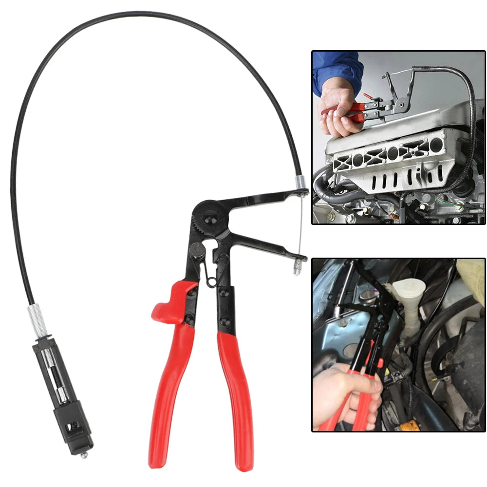 Flexible Wire Long Reach Hose Clamp Pliers Auto Tools Removal Hand Tools Alicate Cable Type for Car Repairs Hose Clamp