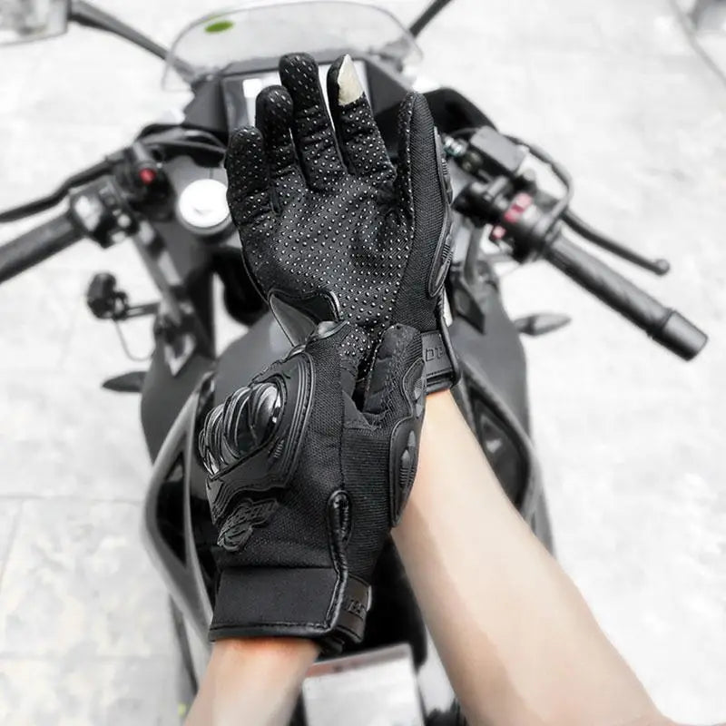 Motorcycle riding gloves, anti-fall, sunscreen, breathable, outdoor sports gloves, four seasons gloves