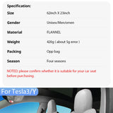 For Tesla Model 3 /Y High Quality Flannel Upholstered Seat Cover Snug Warm Cushion Car Modified Interior Decorate Accessories