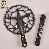 GRAY ATTACK Single Speed Aluminium Alloy Crankset 49T Chainring, 170mm for Road Mountain Bicycle, Folding Bike, Fixed Gear BIKE