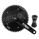 WEAPON Crankset Fixed Gear Bicycle 50T Crank 170mm 144BCD Hollowtech Ceramic Bottom Bracket Single Speed Fixie Bike Accessories