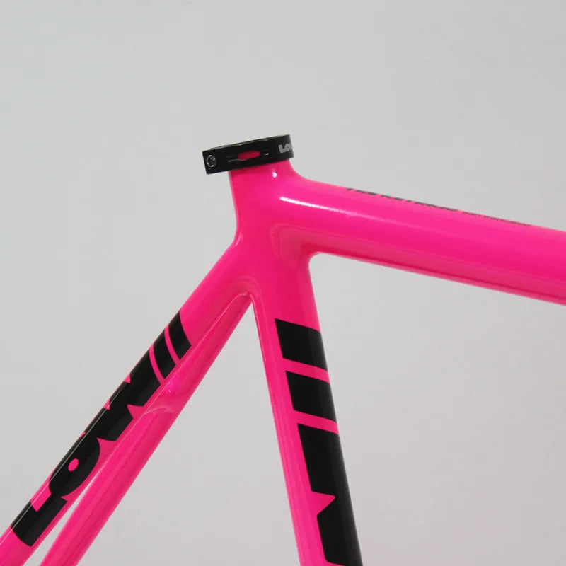 Fixed Gear Bike Frame, Aluminum Fixie Frameset, Carbon Fork, Single Speed Track, High Quality Bicycle Parts, 700C, 53cm, 55cm