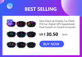 New Car HUD B3 OBD Head Up Display Multifunctional Display of Time Speed Driving Distance Driving Time Fuel Consumption Voltage