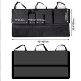 Car Trunk Organizer Rear Seat Back Storage Bag Net High Capacity Hanging Tidying Interior Pouch Auto Accessories Supplies Tools