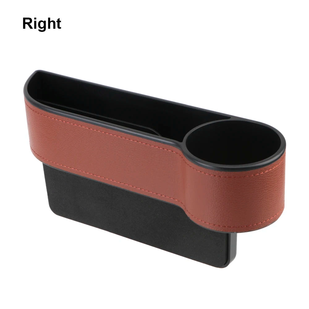 Car Organizer Auto Crevice Pocket USB Chargers Phone Bottle Cups Holder Seat Gap Slit Leather Storage Box Car Accessories