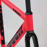 Fixed Gear Bike Frame, Aluminum Fixie Frameset, Carbon Fork, Single Speed Track, High Quality Bicycle Parts, 700C, 53cm, 55cm