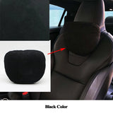 For Tesla Model 3 Model Y Car Seat Headrest Neck Pillow Model S Model X Soft Comfort Memory Cushion Protect Cover Accessories