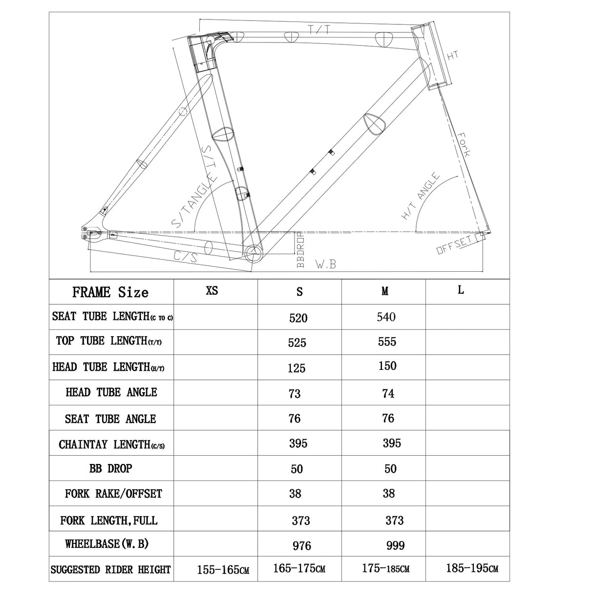 Fixed Gear Bike Frameset 700C Aluminum Fixie Frame Carbon Fork Track Single Speed Bike 52/54CM Frame High Quality Bicycle Parts