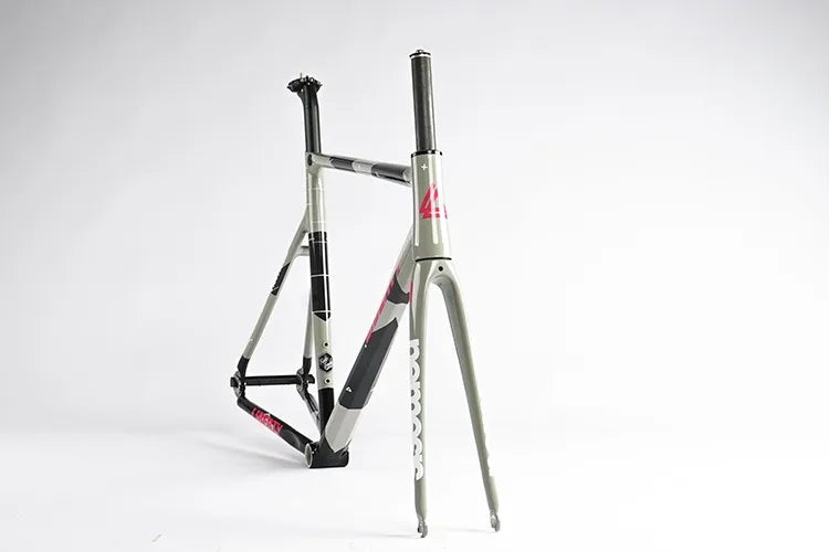 Fixed Gear Bike Frameset 700C Aluminum Fixie Frame Carbon Fork Track Single Speed Bike 52/54CM Frame High Quality Bicycle Parts