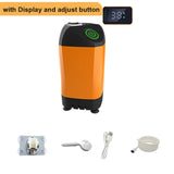 Outdoor Camping Shower IPX7 Waterproof Orange with Digital Display Portable Electric Shower Pump for Hiking Travel Pet Watering