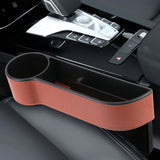 Car Organizer Auto Crevice Pocket USB Chargers Phone Bottle Cups Holder Seat Gap Slit Leather Storage Box Car Accessories