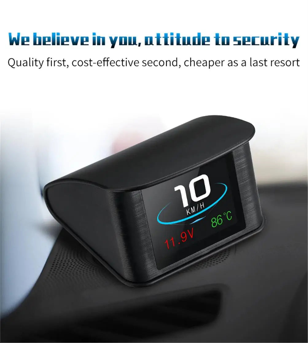 P10 PRO Car OBD2 Head Up Display Digital Speedometer On Board Computer Overspeed Alarm Engine Fault Code Electronic Accessories