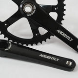 Ardently Hollowtech Crankset, Fixie Crank, Single Speed Fixed Gear Bike, Track Bicycle Chainwheel, 48T, 165mm, 144BCD Bike Parts