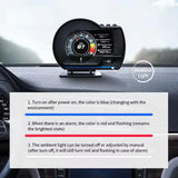 HUD A501 OBD2 Car Head Up Display Smart Car Water&Oil Temp Turbo RPM Gauge Digital Odometer Security Alarm Auto Meter Up Display