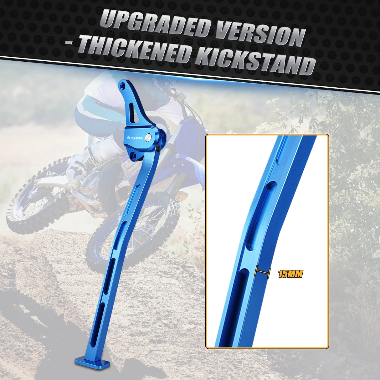 Motocross Side Stand Kickstand For Yamaha YZ250 2005-2024 2023 YZ125 2005-2022 2021 2020 2019 2018 Thickened 6061-T6 Aluminum