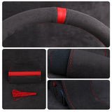 Universal Suede Car Steering Wheel Cover DIY Hand Sewing Soft Leather Braiding Cover For Auto Steering Wheel