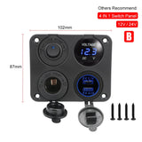 24V 12V Switch Panel 6 Buttons USB Chargers Car Light Toggle Truck Power Adapter Accessories For Boat Marine Trailer RV Caravan