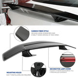 47" GT Style Carbon Fiber Black Look Universal Use Rear Trunk Lid Car Spoiler Wings For Mostly Sedan Coupe Vehicles