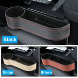 Car Organizer Auto Crevice Pocket USB Chargers Phone Bottle Cups Holder Seat Gap Slit Leather Storage Box Car Accessories