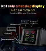 P10 PRO Car OBD2 Head Up Display Digital Speedometer On Board Computer Overspeed Alarm Engine Fault Code Electronic Accessories