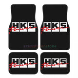 HKS Retro Pattern 4PCS Crystal Velvet Women's Car Floor Mat, Anti Fouling Car Floor Mat Car Interior Accessories