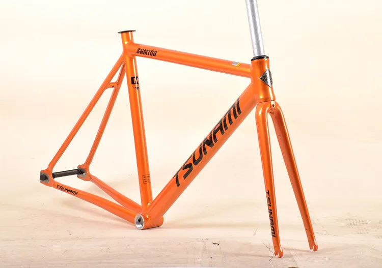 TSUNAMI SNM100 Frameset 700C Aluminum Fixed Gear Frame and Fork Track Fixie Bike 49CM 52CM 55CM 58CM Single Speed Bicycle Parts