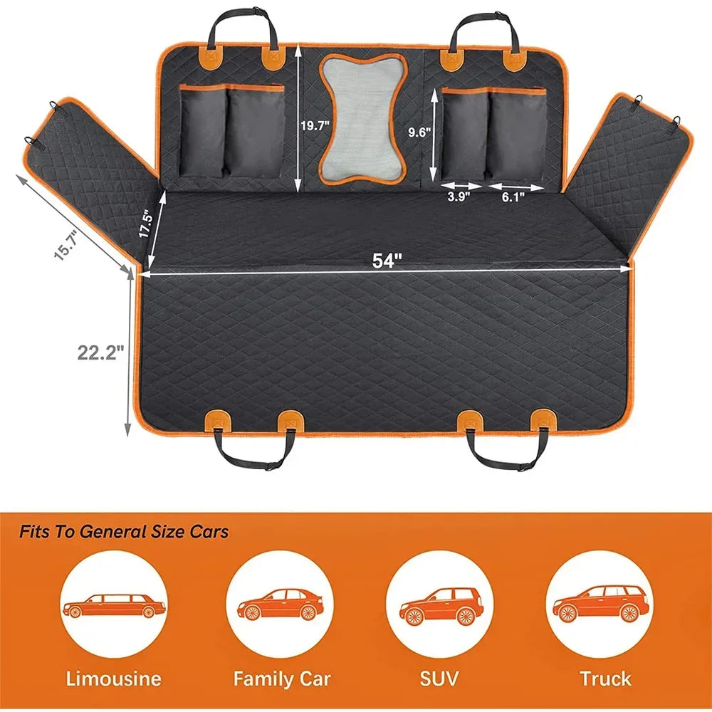 Dog Car Seat Cover Waterproof Pet Travel Dog Carrier Hammock Car Rear Back Seat Protector Mat Safety Carrier for Dogs Safety Pad