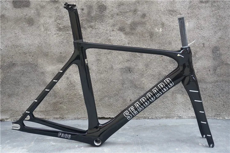 TSUNAMI Aero Carbon Frameset SEABOARD FA06 700C Fixed Gear Bike Frame 52cm High Quality Single Speed Bicycle Frame Cycling Parts