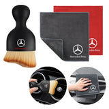 Car Towel Suede Double-sided Car Cleaning Cloth with Car Detail Cleaning brush for Mercedes benz A B R G Class w204 W251 W463