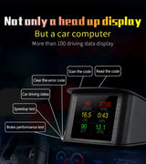 P10 PRO Car OBD2 Head Up Display Digital Speedometer On Board Computer Overspeed Alarm Engine Fault Code Electronic Accessories