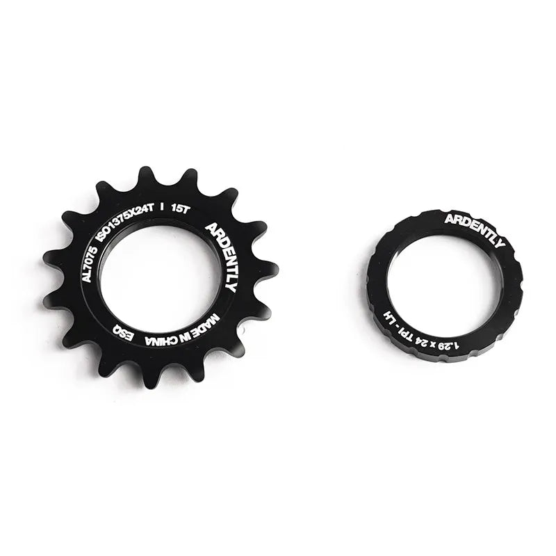 Ardently 13/14/15/16/17/18/19/20T Fixed Gear Bicycle Black Wheel Cogs Strengthen Sprocket & Lockring For 1 Speed Track Bike Hub