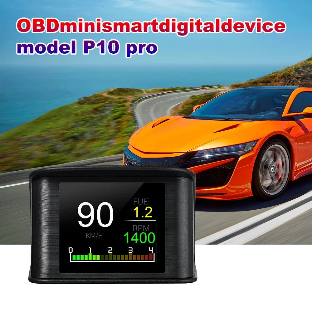 P10 PRO Car OBD2 Head Up Display Digital Speedometer On Board Computer Overspeed Alarm Engine Fault Code Electronic Accessories