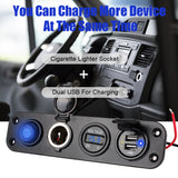 24V 12V Switch Panel 6 Buttons USB Chargers Car Light Toggle Truck Power Adapter Accessories For Boat Marine Trailer RV Caravan