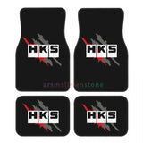 HKS Retro Pattern 4PCS Crystal Velvet Women's Car Floor Mat, Anti Fouling Car Floor Mat Car Interior Accessories