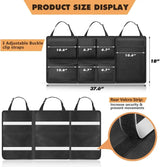 Universal Car Trunk Organizer Large Capacity Oxford Cloth Rear Seat Storage Cargo Rack Removable Seat Back Hanging Organizer