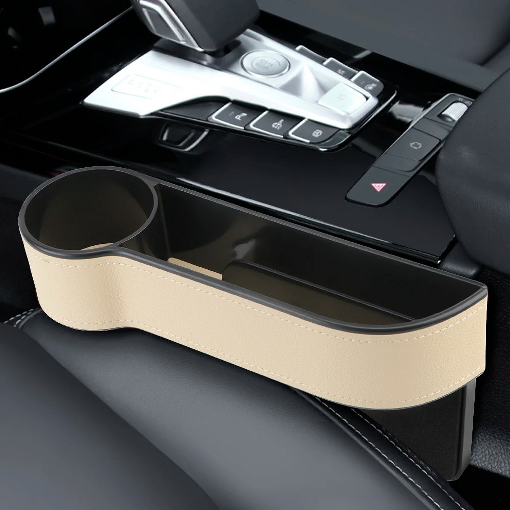 Car Organizer Auto Crevice Pocket USB Chargers Phone Bottle Cups Holder Seat Gap Slit Leather Storage Box Car Accessories