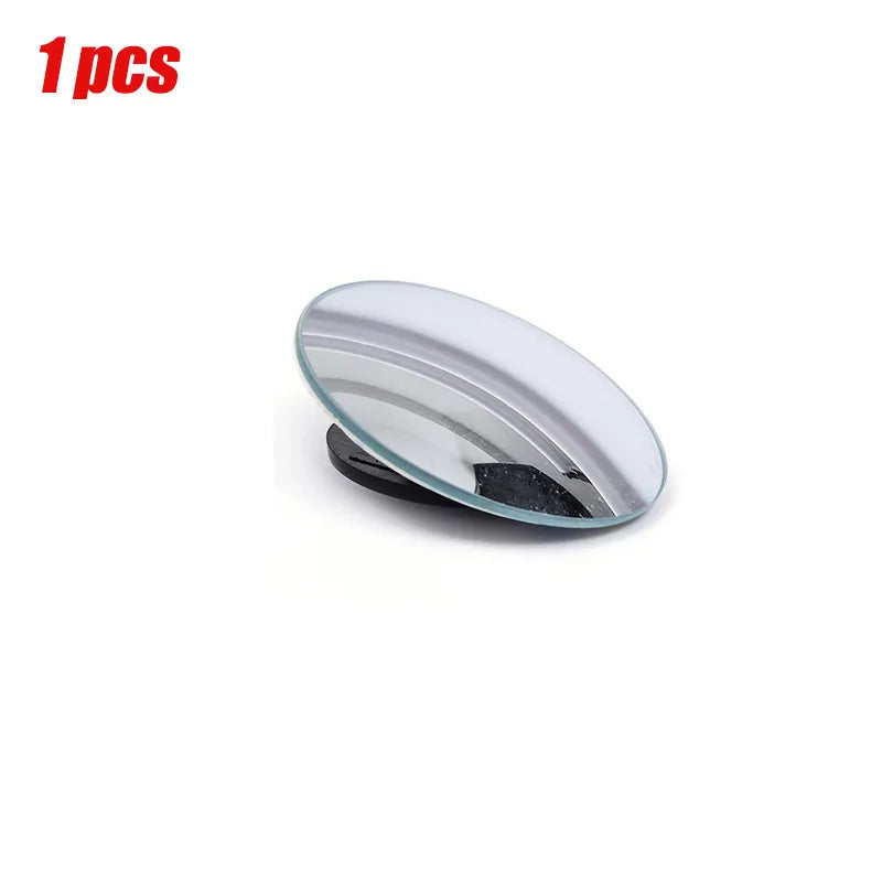 2Pcs Round Frame Convex Blind Spot Mirror Safety Driving Wide-angle 360 Degree Adjustable Clear Rearview Mirror Car Accessories