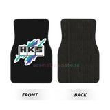 HKS Retro Pattern 4PCS Crystal Velvet Women's Car Floor Mat, Anti Fouling Car Floor Mat Car Interior Accessories