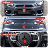 Car Front Grill Emblem Rear Trunk Badge Sticker For Mitsubishi Pajero Outlander XL Montero Lancer Triton Galant Evo ASX Xpander