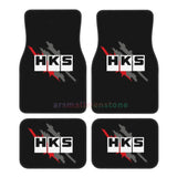 HKS Retro Pattern 4PCS Crystal Velvet Women's Car Floor Mat, Anti Fouling Car Floor Mat Car Interior Accessories