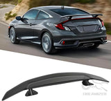 47" GT Style Carbon Fiber Black Look Universal Use Rear Trunk Lid Car Spoiler Wings For Mostly Sedan Coupe Vehicles