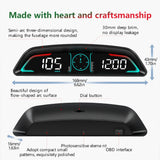 New Car HUD B3 OBD Head Up Display Multifunctional Display of Time Speed Driving Distance Driving Time Fuel Consumption Voltage