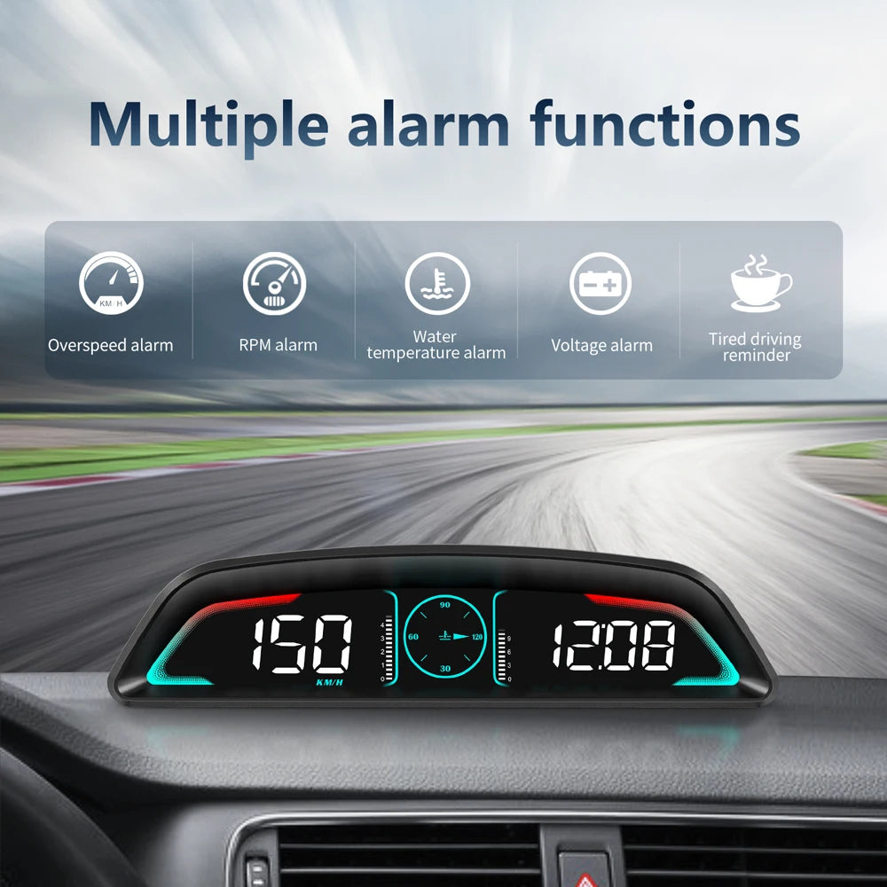 New Car HUD B3 OBD Head Up Display Multifunctional Display of Time Speed Driving Distance Driving Time Fuel Consumption Voltage