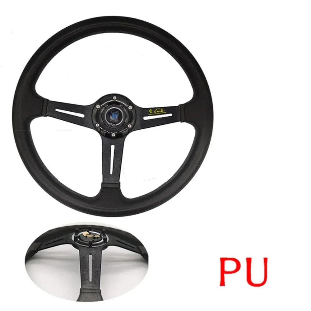 Nardi 14 Inch ND PU Auto Racing Steering Wheels Universal Deep Corn Drifting Sport Steering Wheel with ND Logo