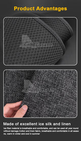 Ice Silk Linen Car Seat Cushion For Tesla Model 3 2017-2023 Car Front Rear Back Seat Covers Breathable Sweatproof Four Seasons