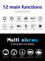 P10 PRO Car OBD2 Head Up Display Digital Speedometer On Board Computer Overspeed Alarm Engine Fault Code Electronic Accessories