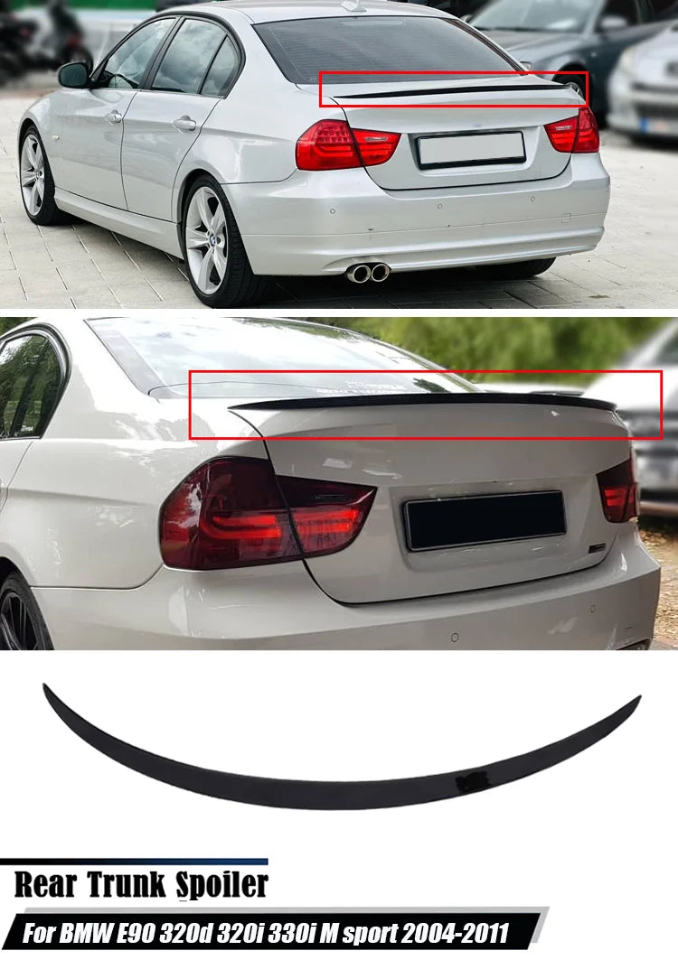 Fits For BMW 3 Series E90 320d 320i 330i M sport 2004-2011 Accessories Car Rear Trunk Boot Lip Spoiler Wing